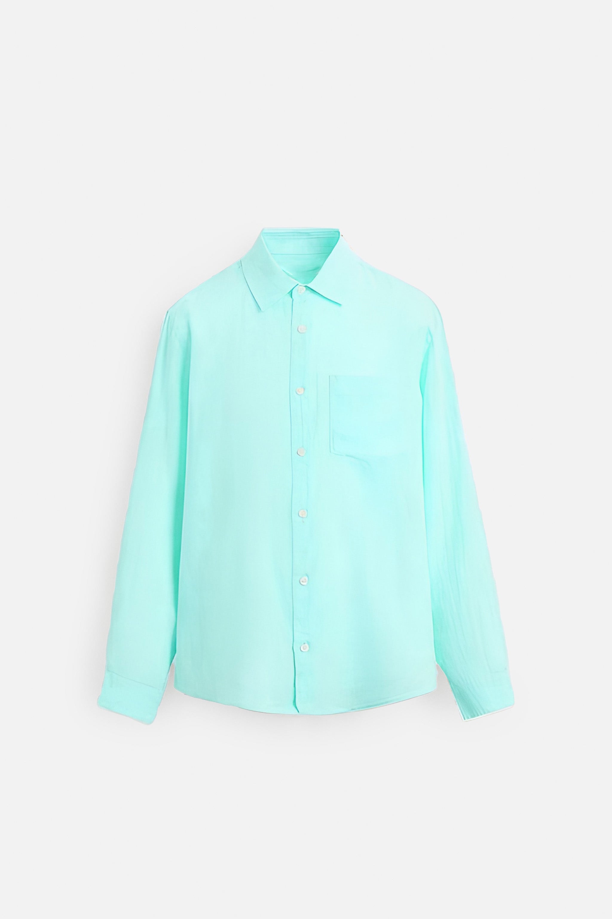 Turquoise Breeze Linen Shirt