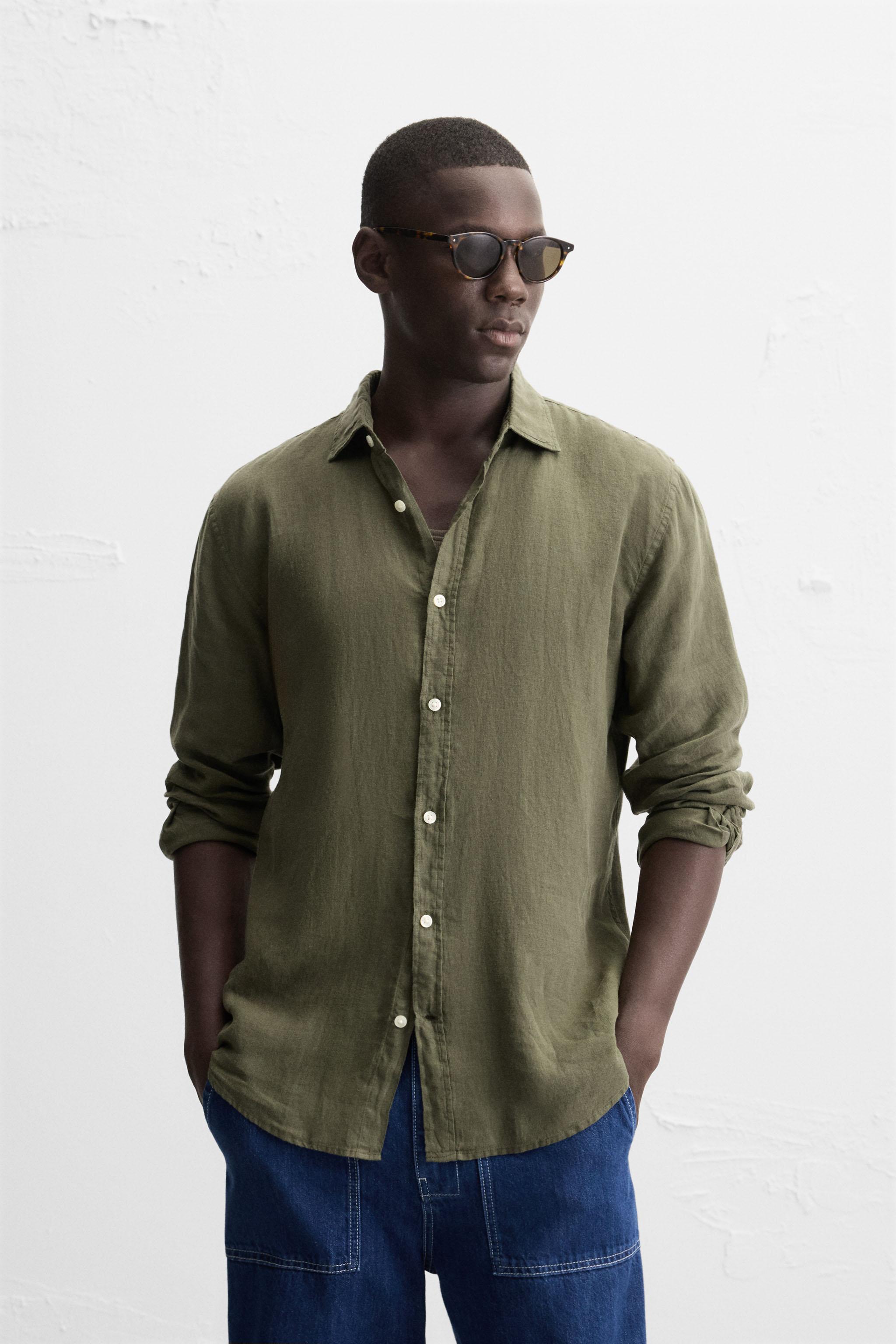 Olive Grove Linen Shirt
