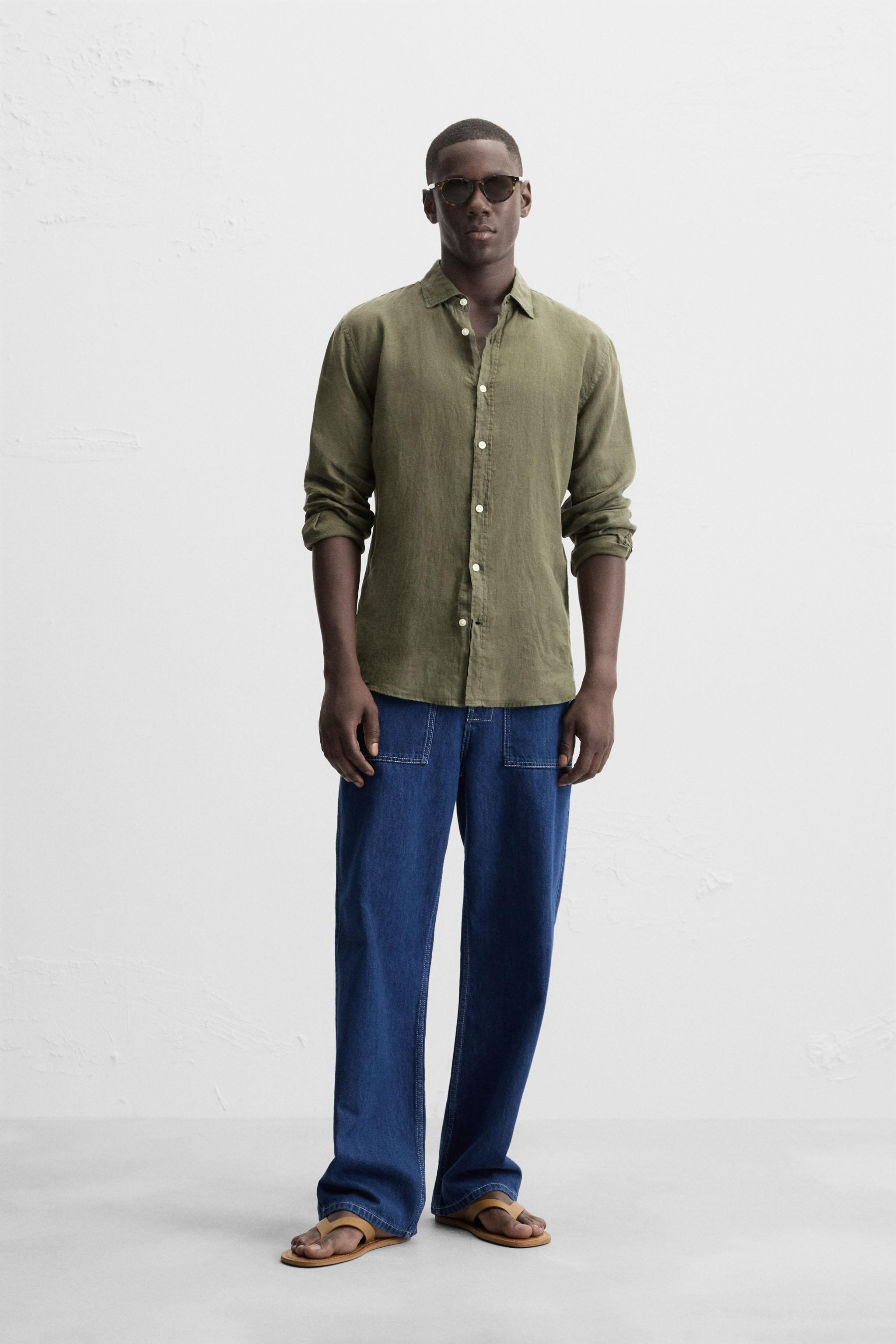 Olive Grove Linen Shirt