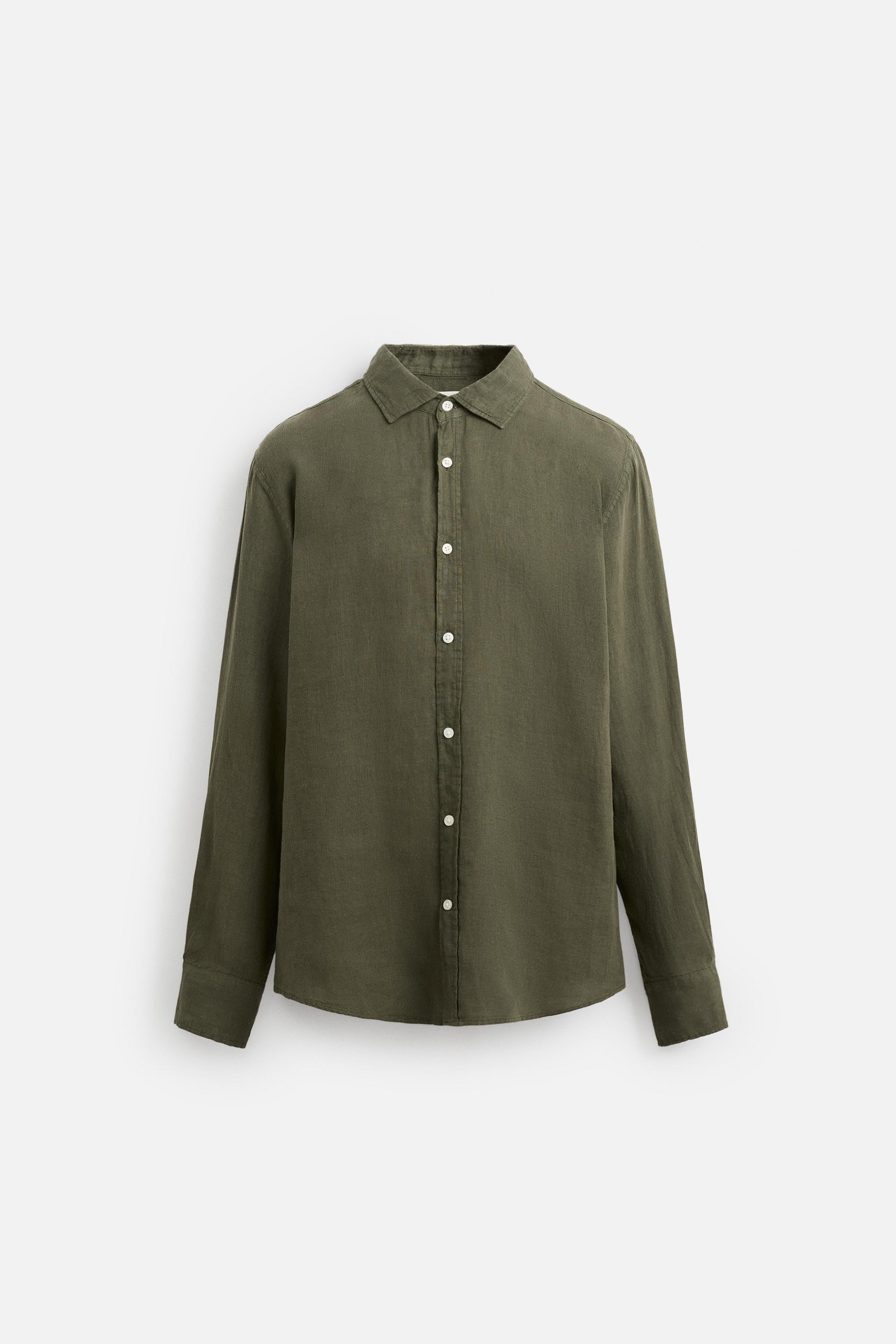 Olive Grove Linen Shirt