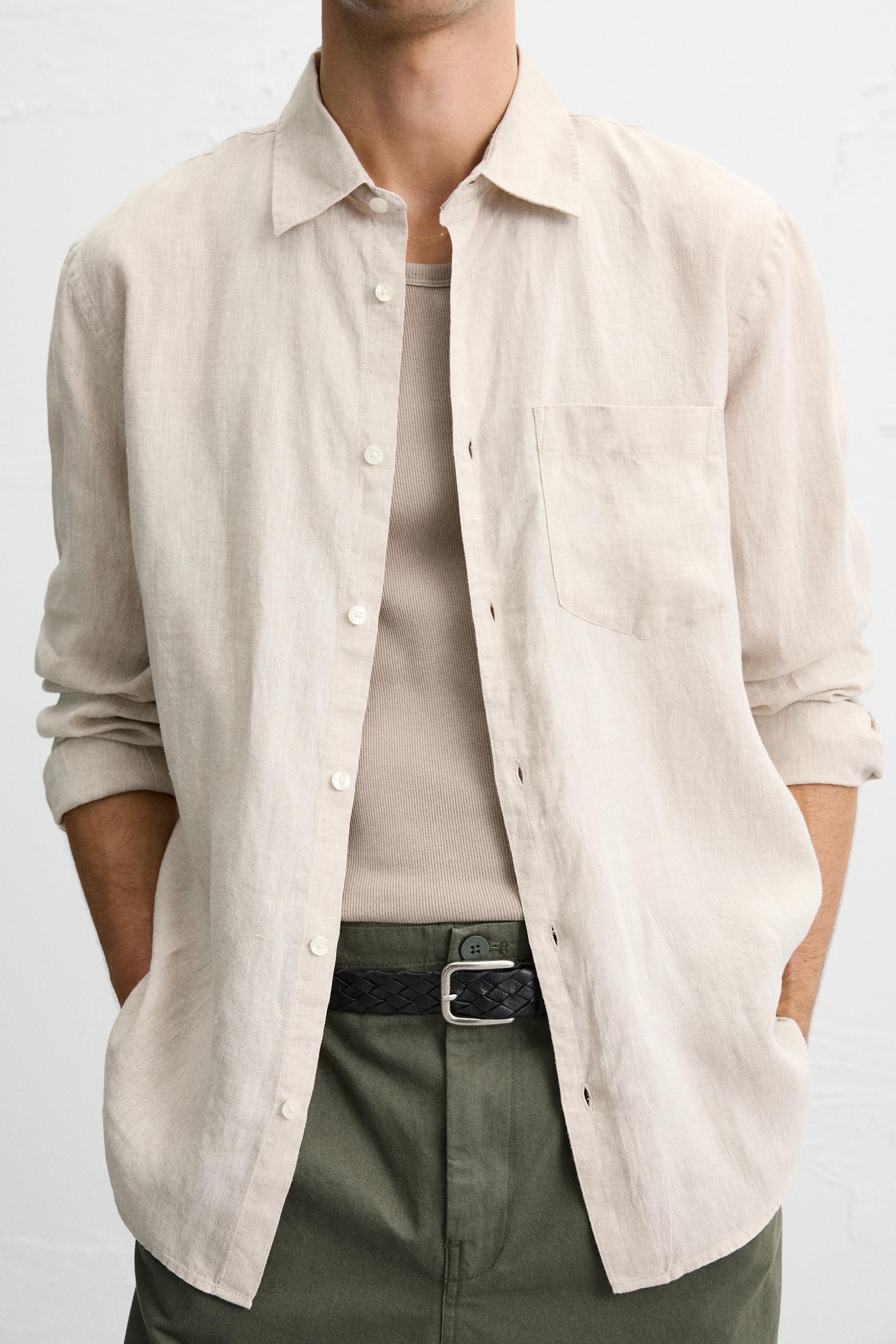 Silver Mist Linen Shirt