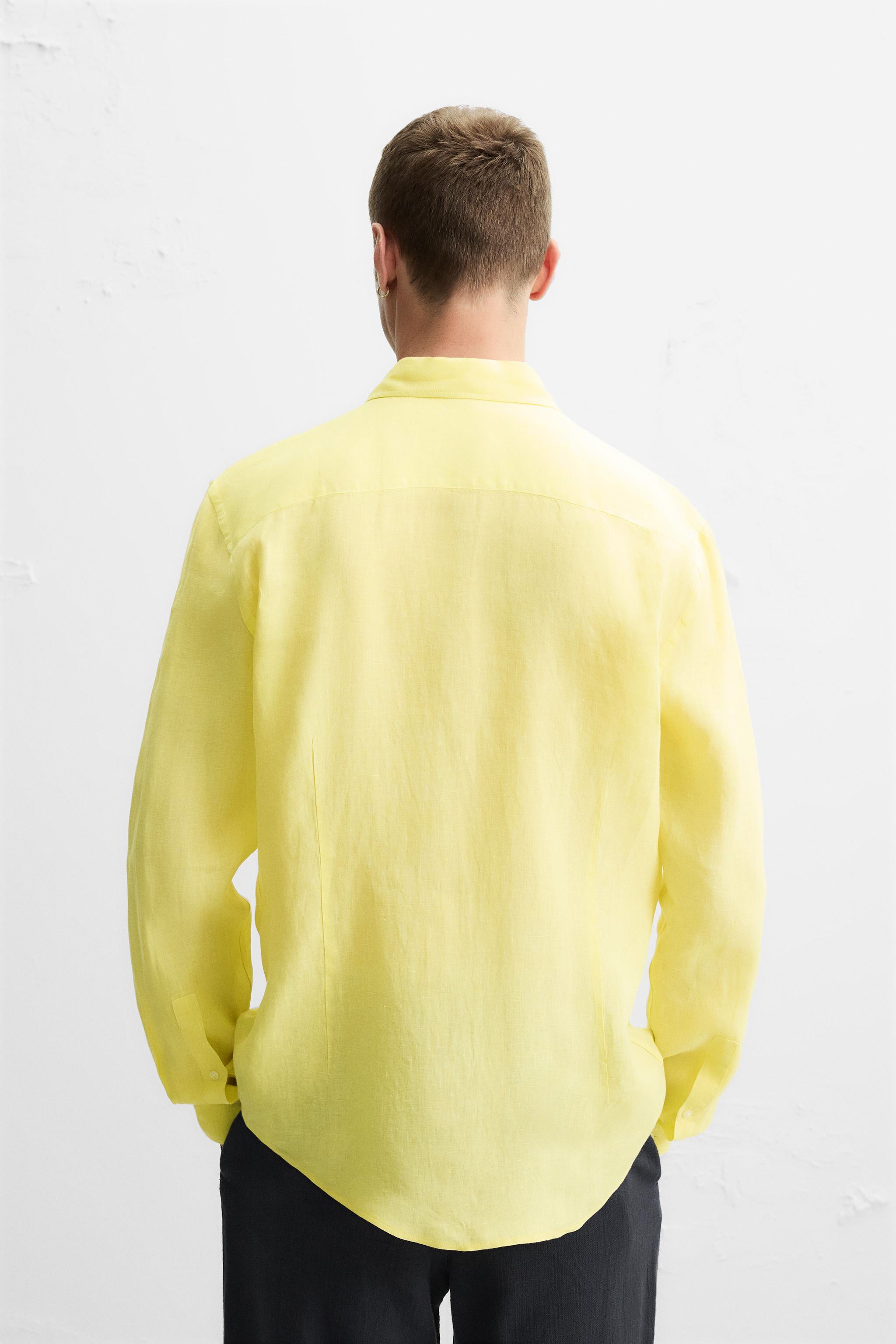 Golden Sunrise Linen Shirt