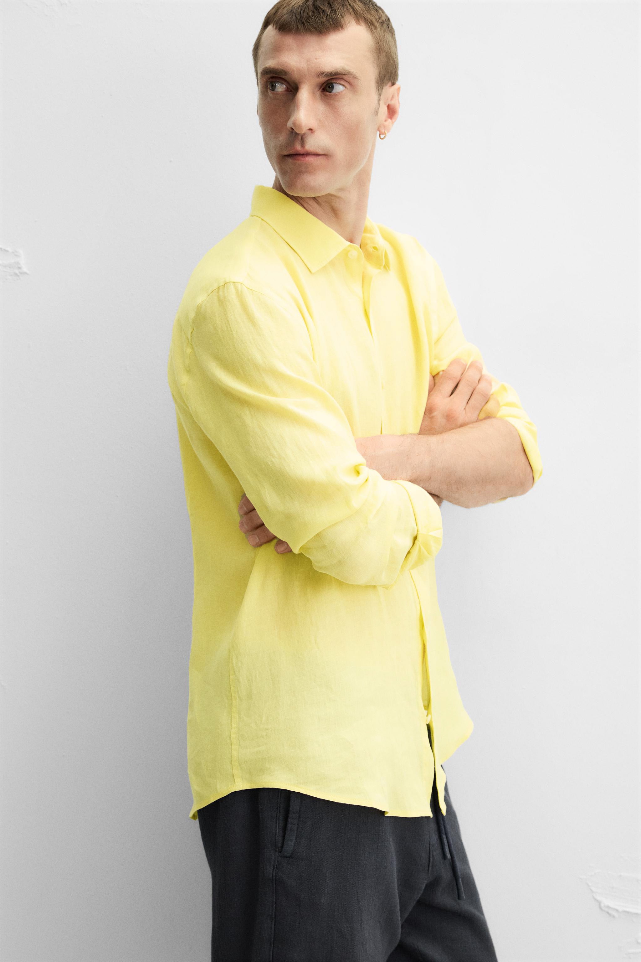 Golden Sunrise Linen Shirt