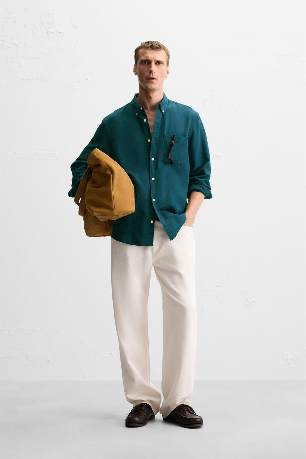 Deep Lagoon Linen Shirt