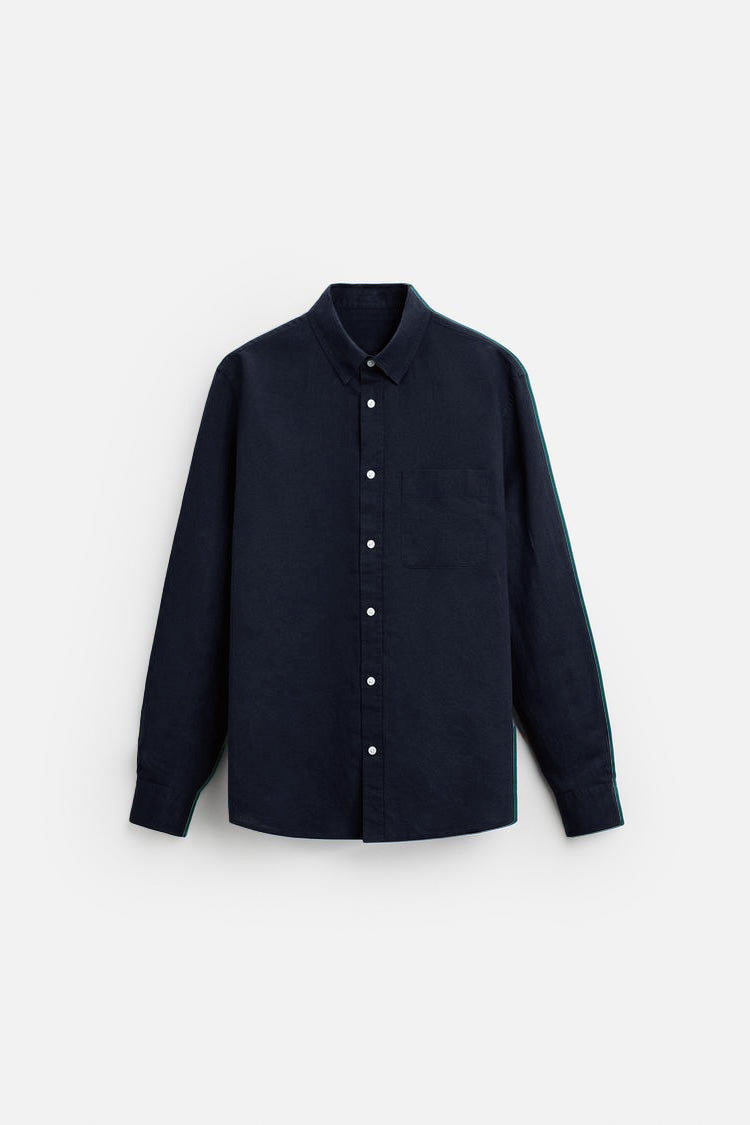 Midnight Shadow Linen Shirt
