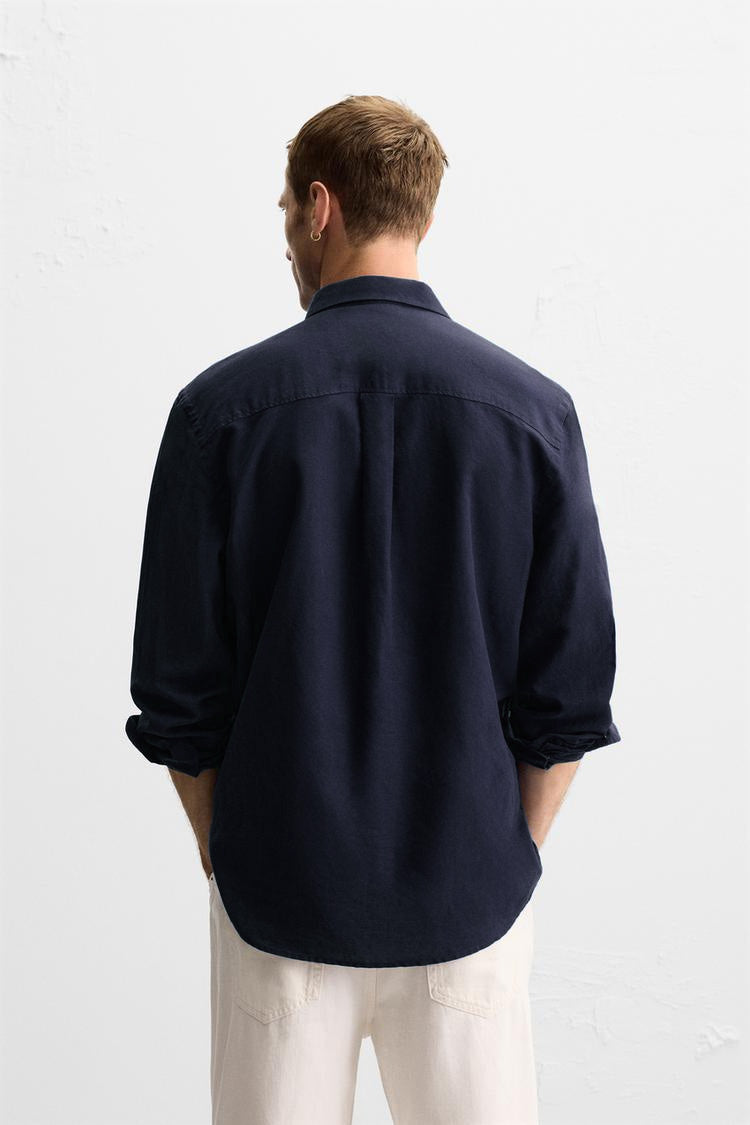 Midnight Shadow Linen Shirt