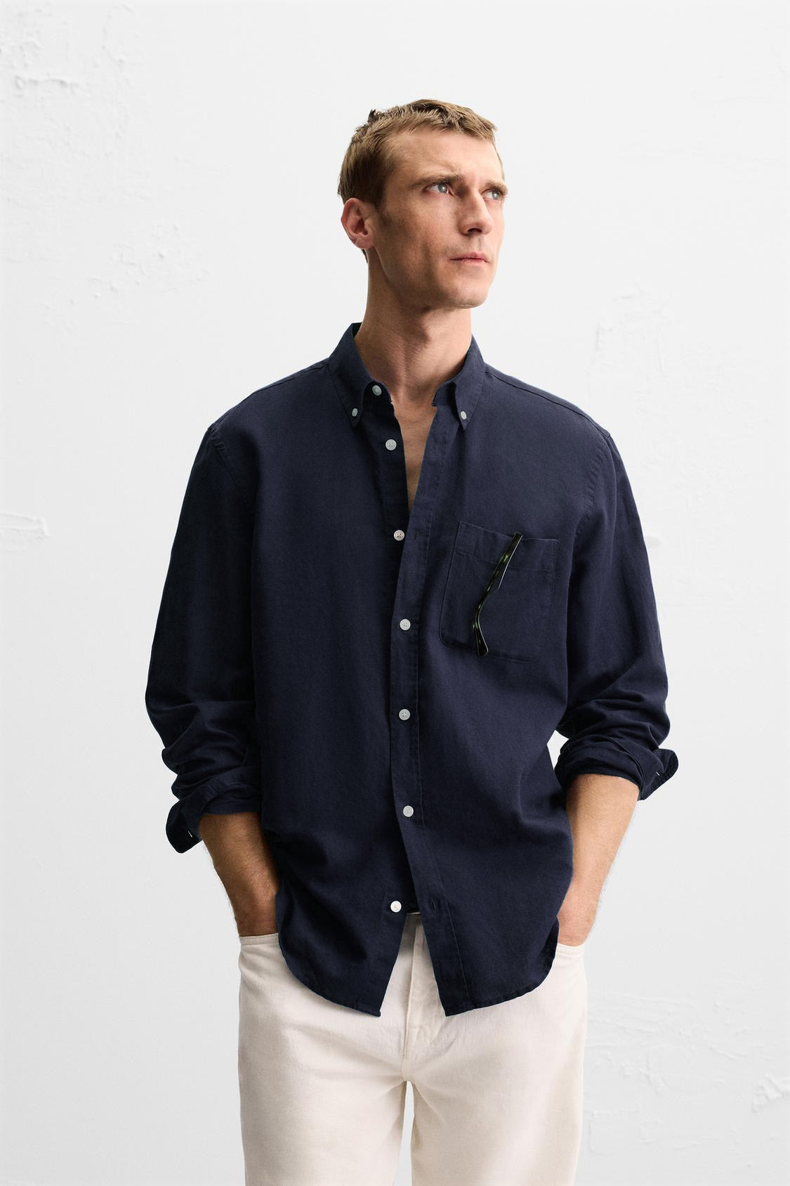 Midnight Shadow Linen Shirt