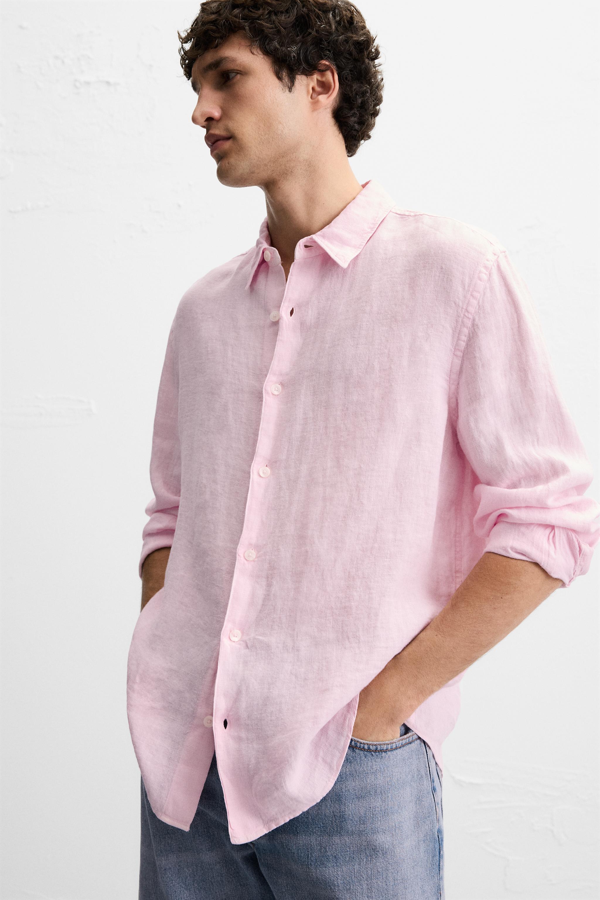 Blush Petal Linen Shirt