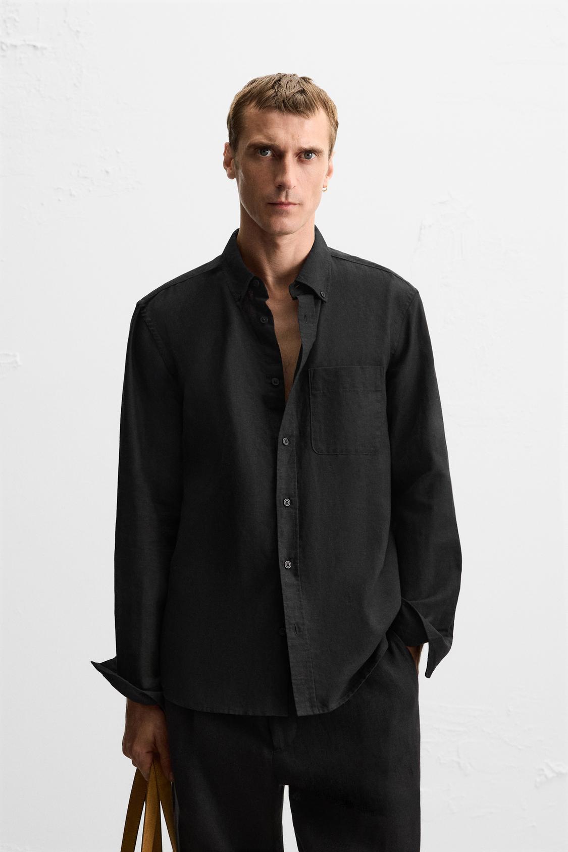 Obsidian Night Linen Shirt