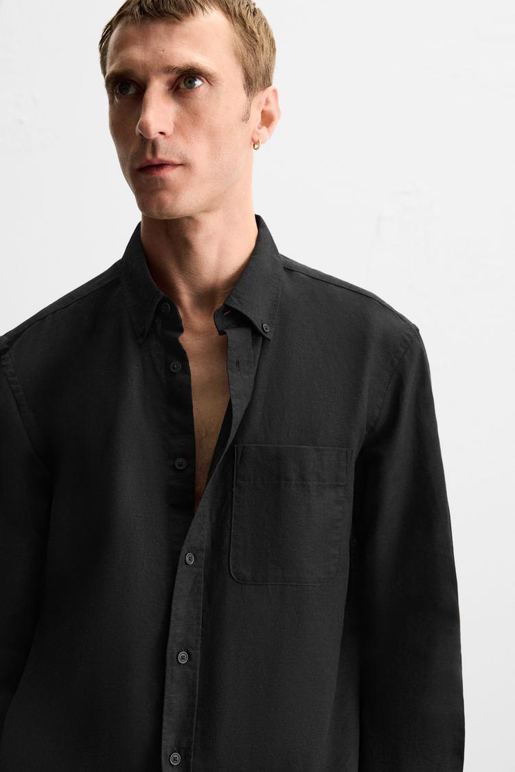 Obsidian Night Linen Shirt