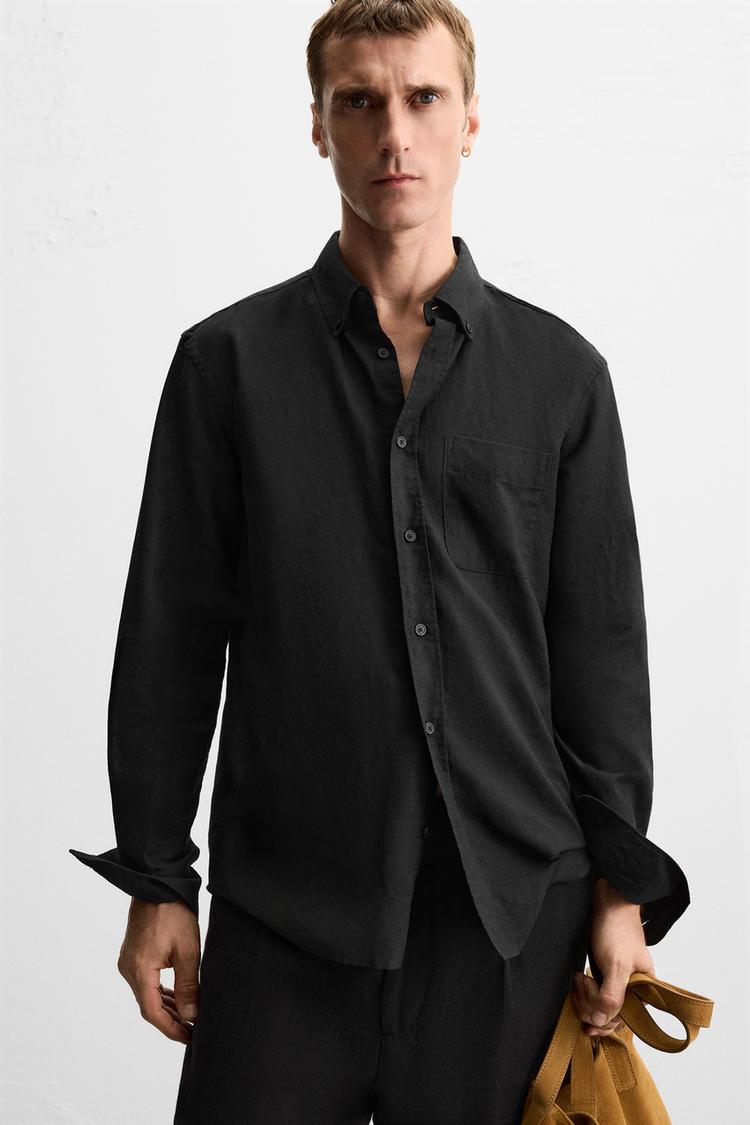 Obsidian Night Linen Shirt