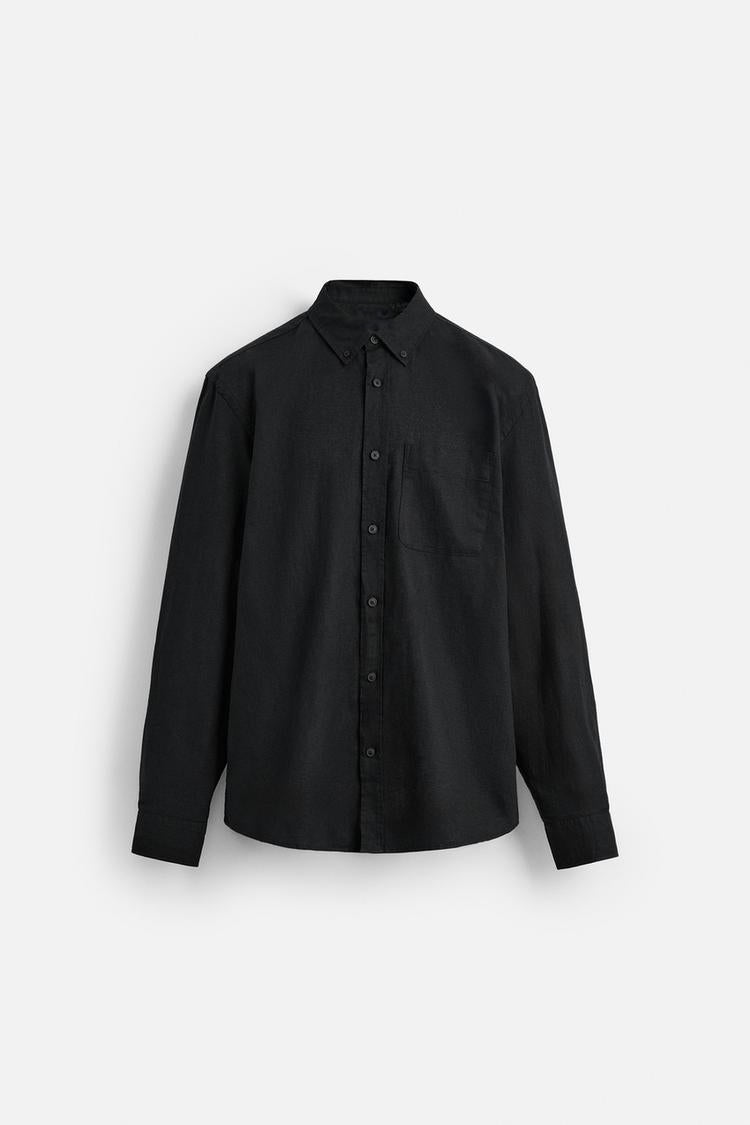 Obsidian Night Linen Shirt