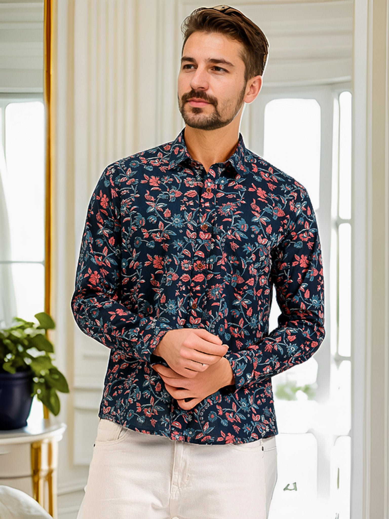 Floral Fiesta Shirts Kalamkari Print