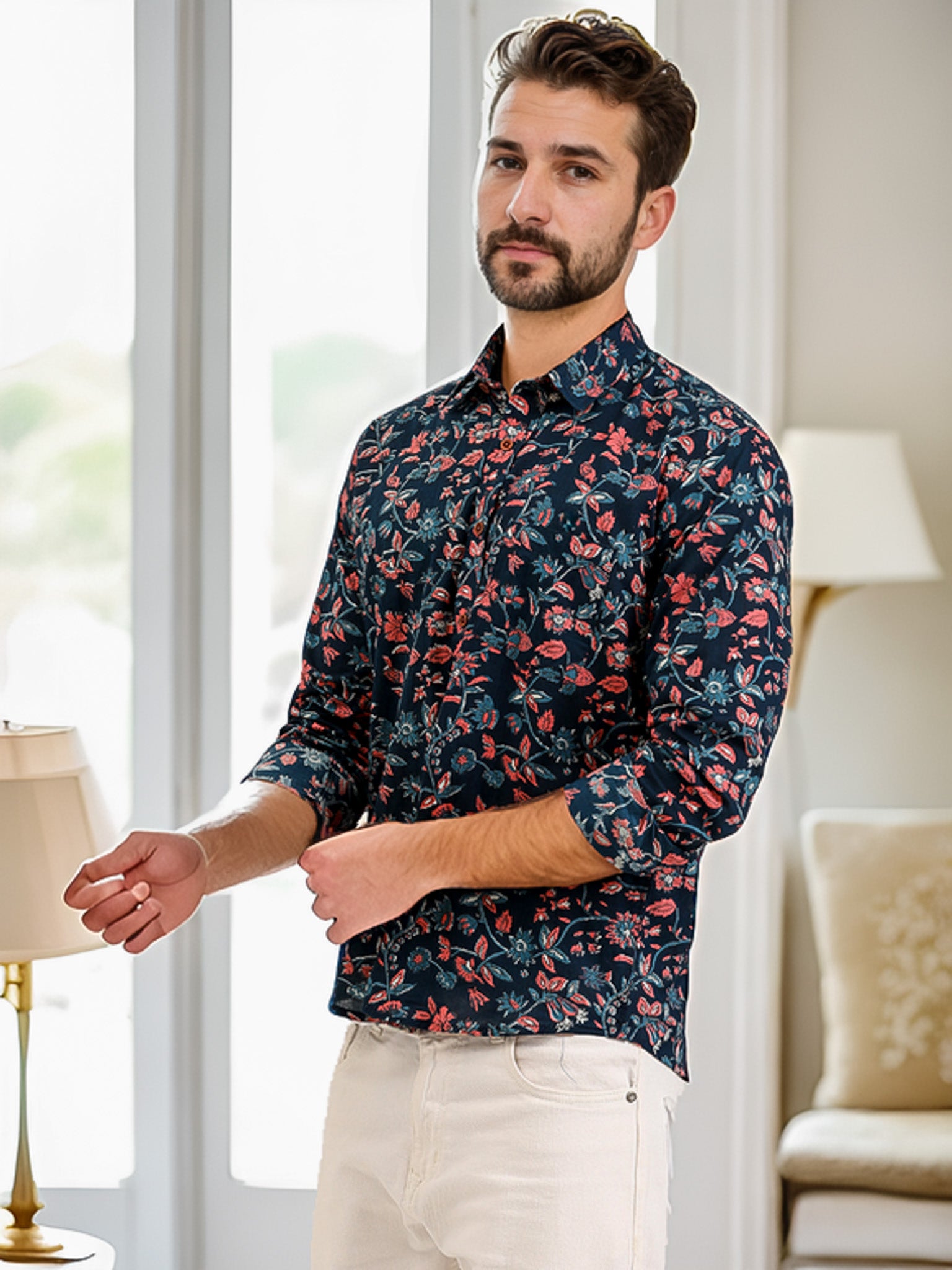 Floral Fiesta Shirts Kalamkari Print